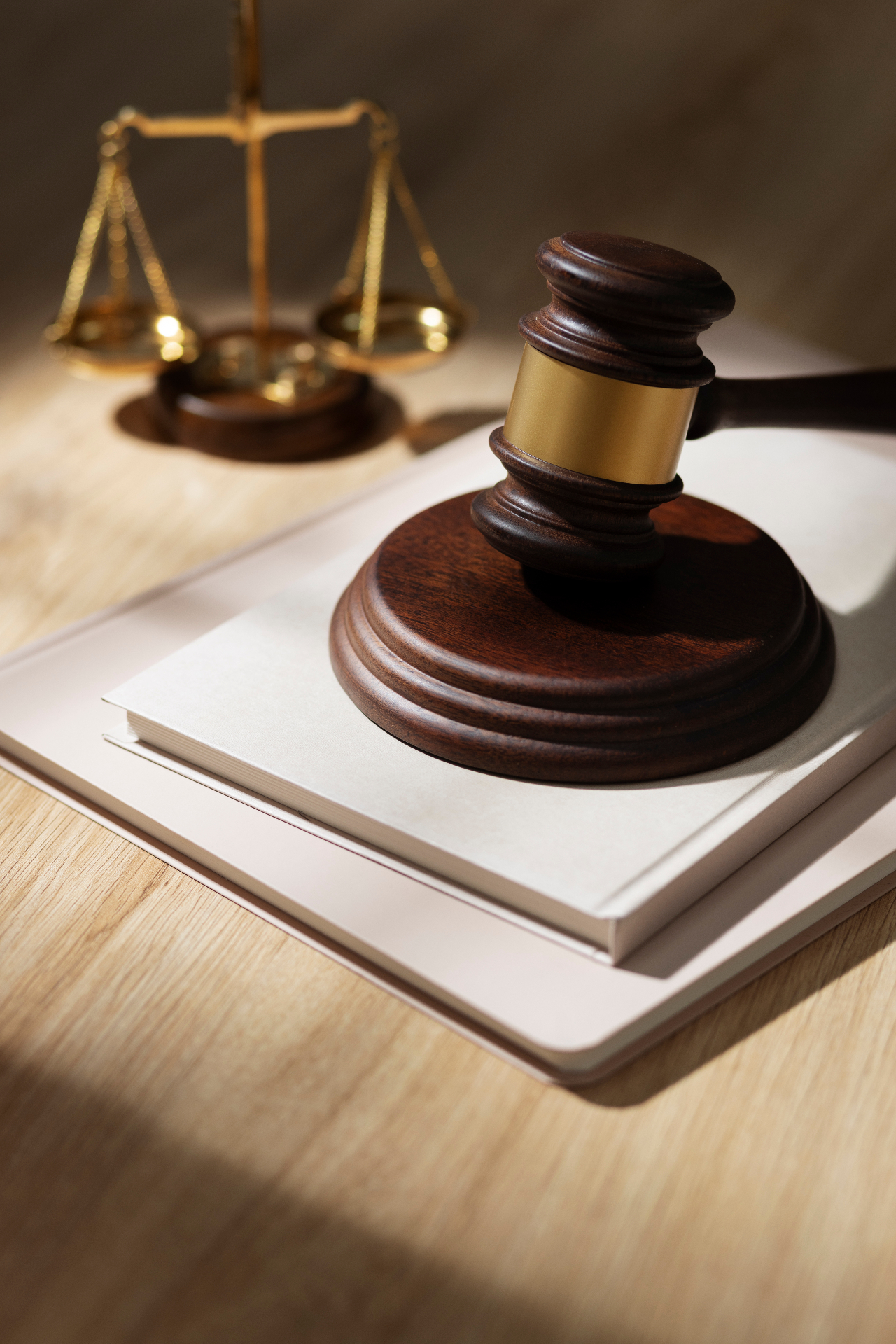 Advocaat in gesprek met cliënt aan het bureau